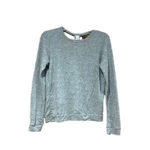 Gray Long Sleeve T Back Shirt